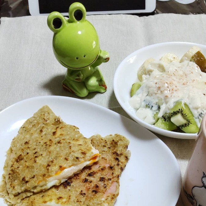 オートミールな朝ごはん☕🥝🍴