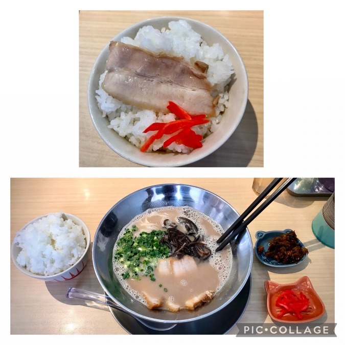 チャーシュー乗せ、ご飯❣️