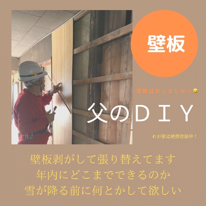 ✨父とDIY✨壁板編