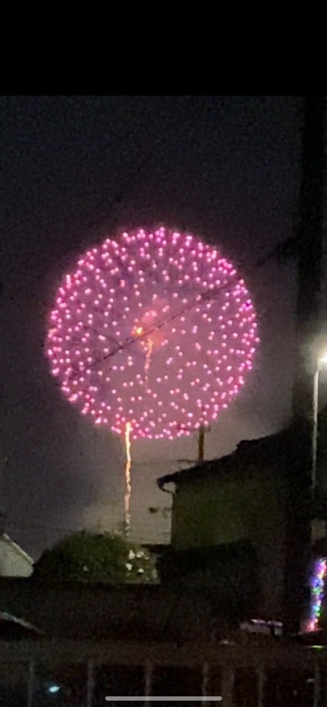 こんな時期に花火❣️