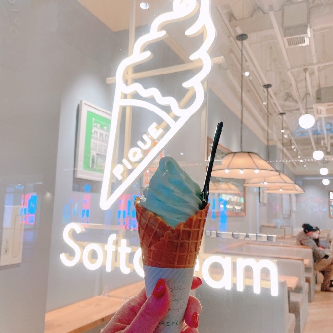 水色ソフトクリーム🍦