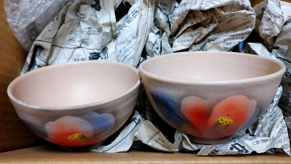 椿紋ご飯碗