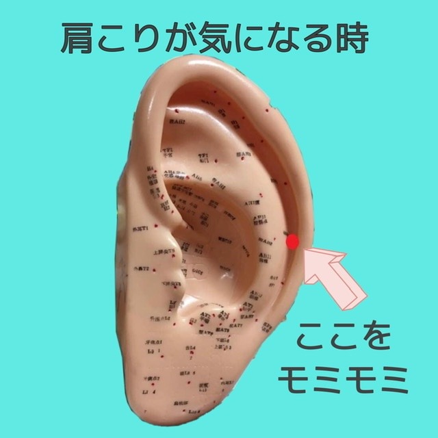 肩こりが気になる時の耳つぼ