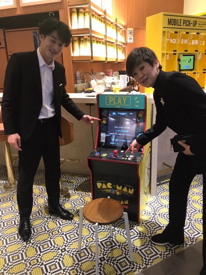 金沢でレトロゲーム😀パックマン発見