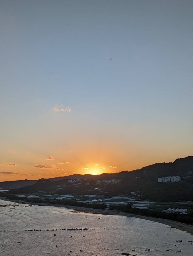 知念岬の夕陽