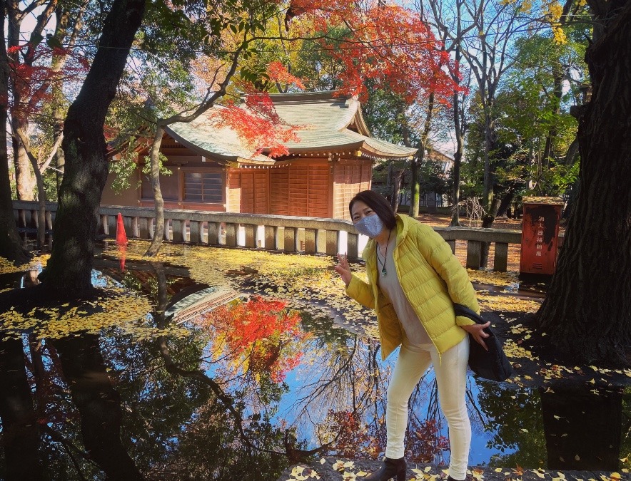 いつもの神社が池に‼️