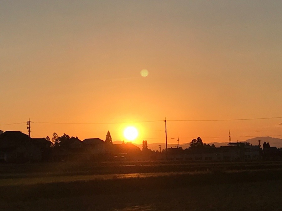 今日の夕日