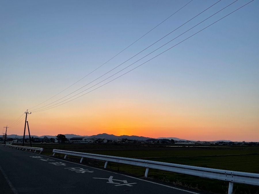 1月最後の夕焼け