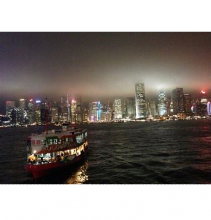 香港に行った時の船の上からの1コマ😃✨