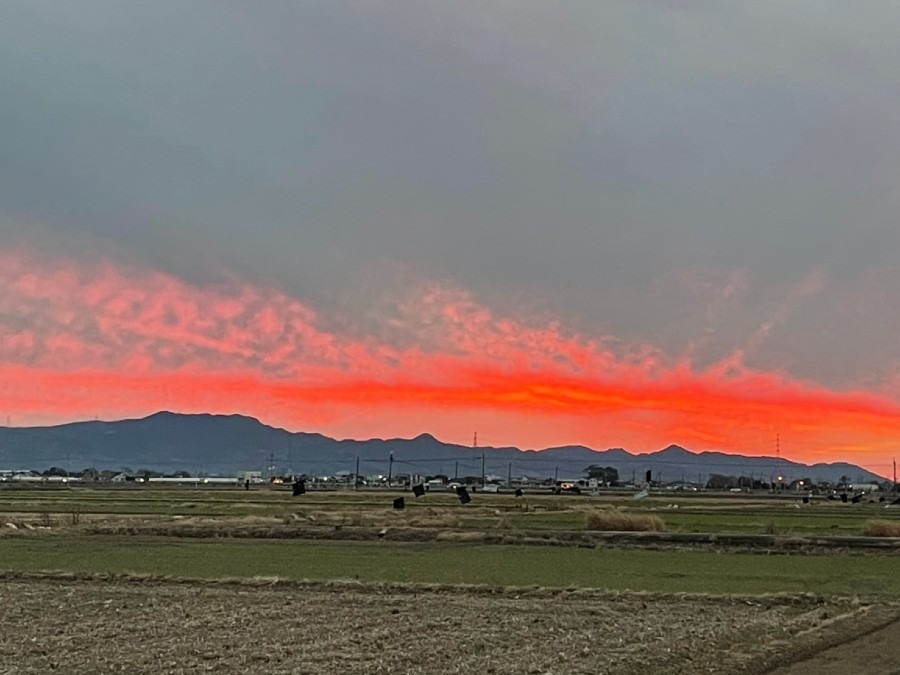 昨日の夕日