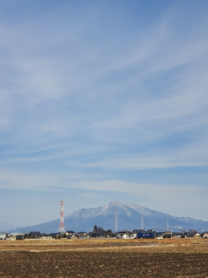 お山も雪化粧