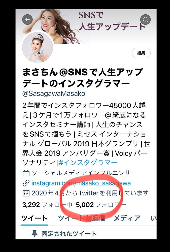 Twitter5000フォロワー達成です❣️