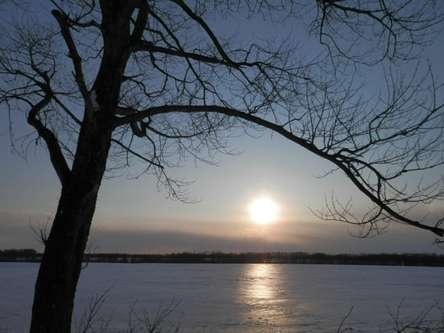 凍てつく夕陽