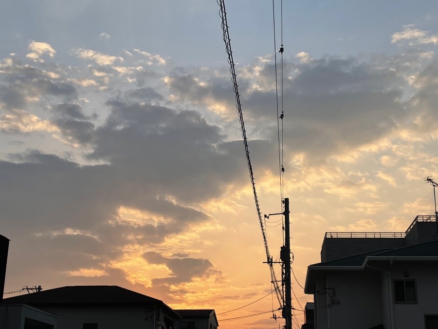 今日の広島の朝焼け☺️✨