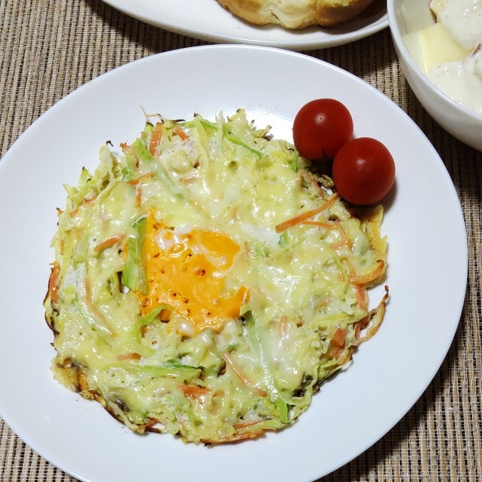 ちゃちゃっと目玉焼き🐣🥬🥕🍳🤗