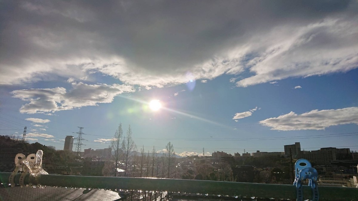 ある日の太陽と雲