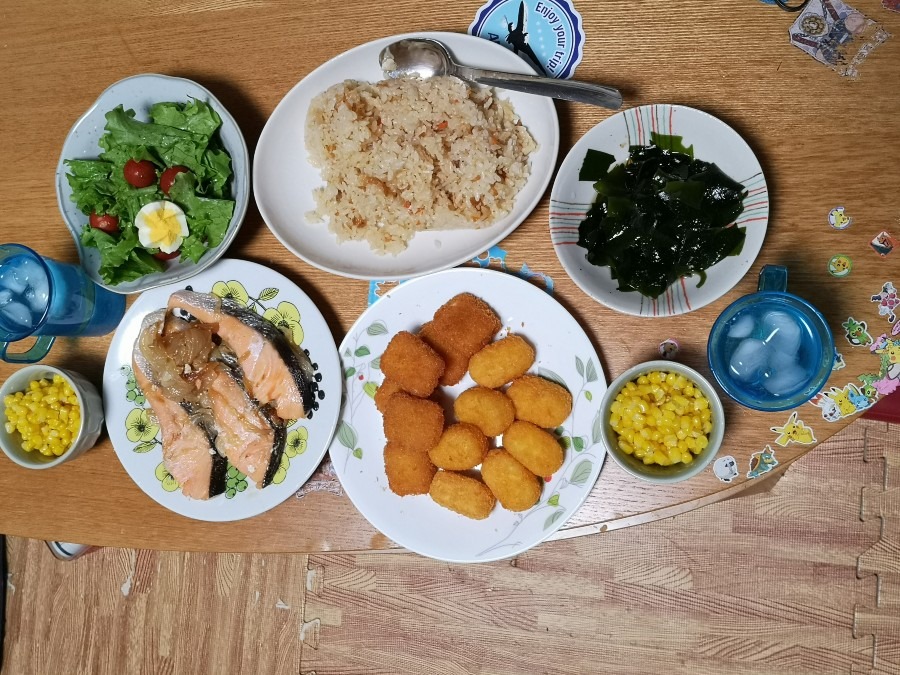 昨夜の　孫ご飯( ╹▽╹ )　