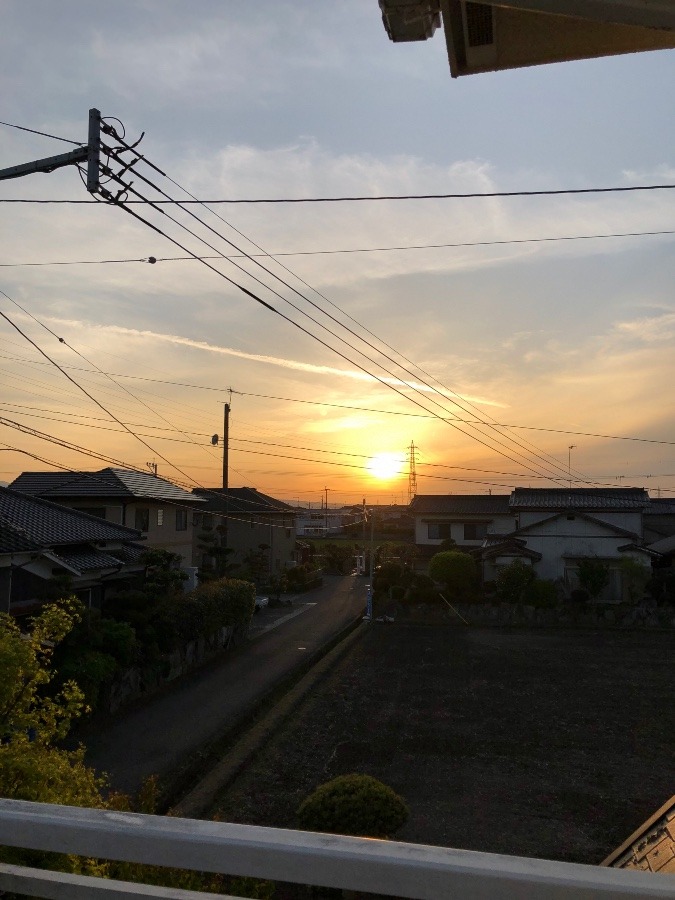 今日の夕日