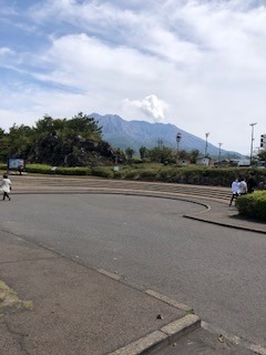 桜島ビジターセンターから望む桜島岳
