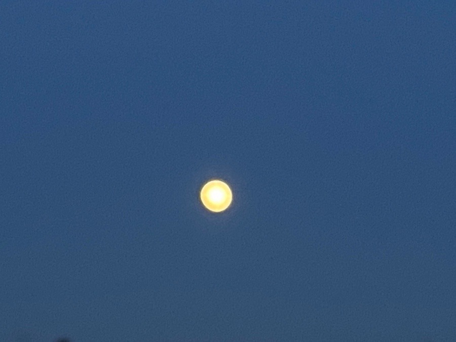 東の空に