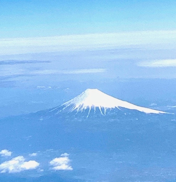 飛行機からの富士山🗻