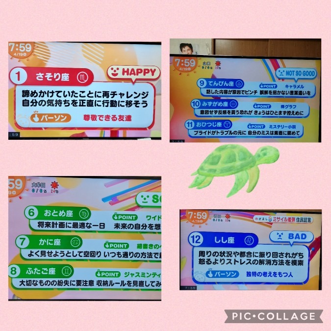 4/19今日の運勢