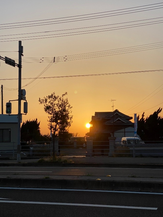 今日の夕日‼️