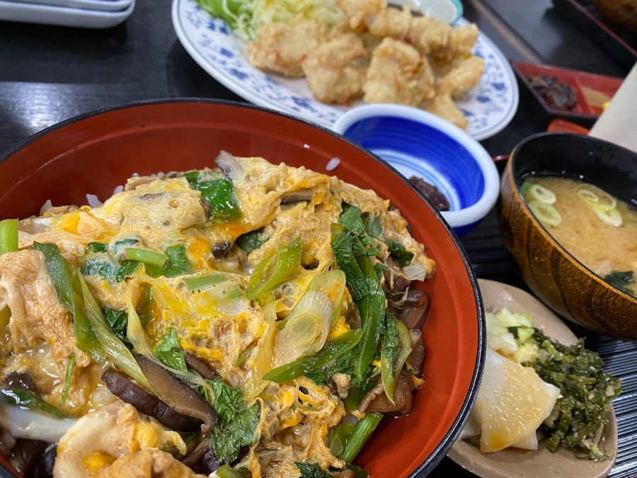 大分県の椎茸丼＆とり天