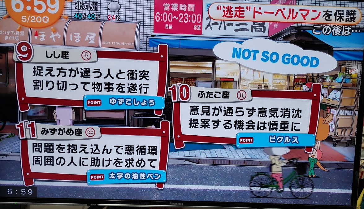 5/20今日の運勢9~11位