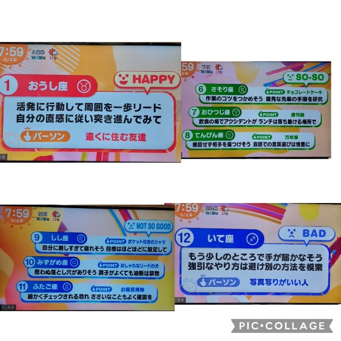 5/2今日の運勢