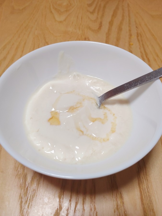 毎朝の豆乳ヨーグルト(オリゴ糖かけ)😊