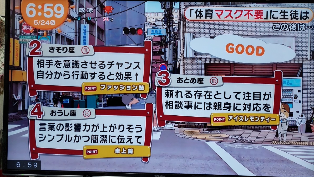 5/24　今日の運勢2~4位