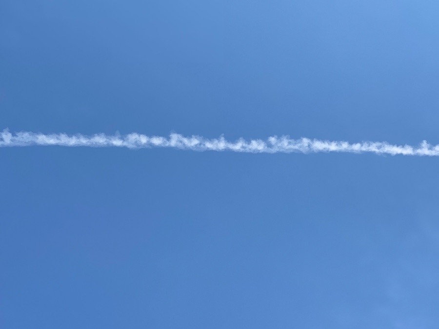 またしても飛行機雲✈️