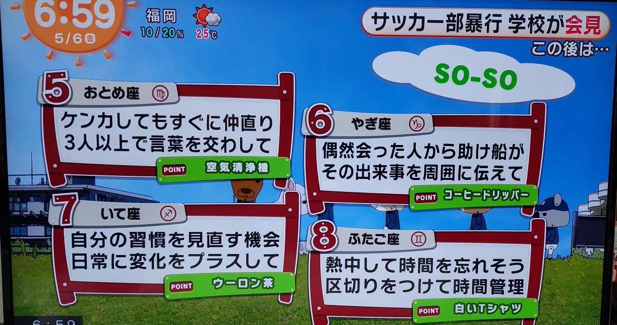 5/6今日の運勢5~8位