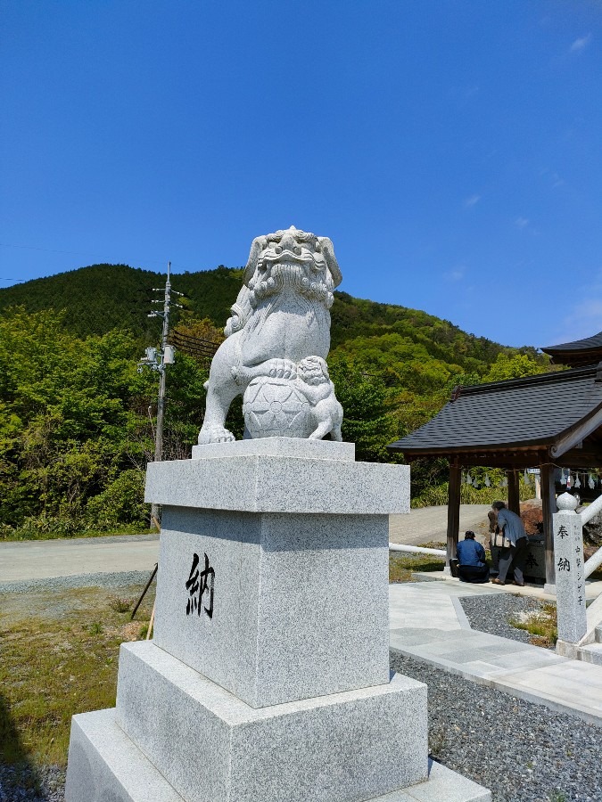 狛犬さんおはよう