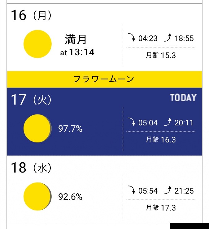 月齢カレンダー🌕