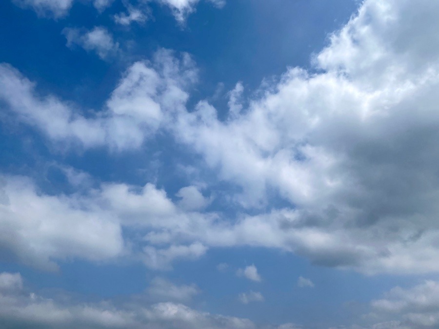 朝の空　晴れたー☀️.°