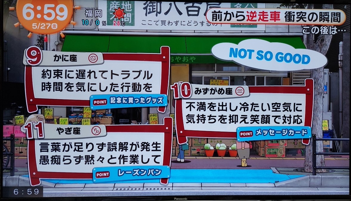 5/27今日の運勢9~11位