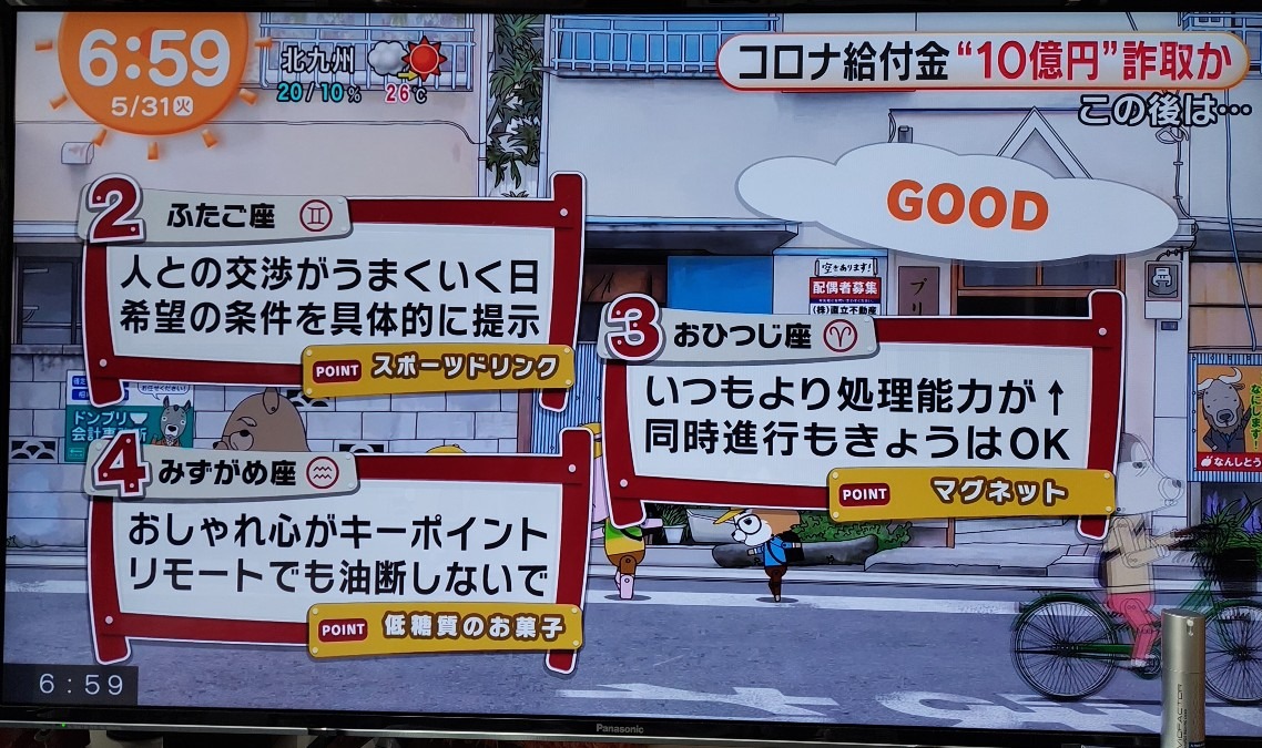 5/31今日の運勢2~4位