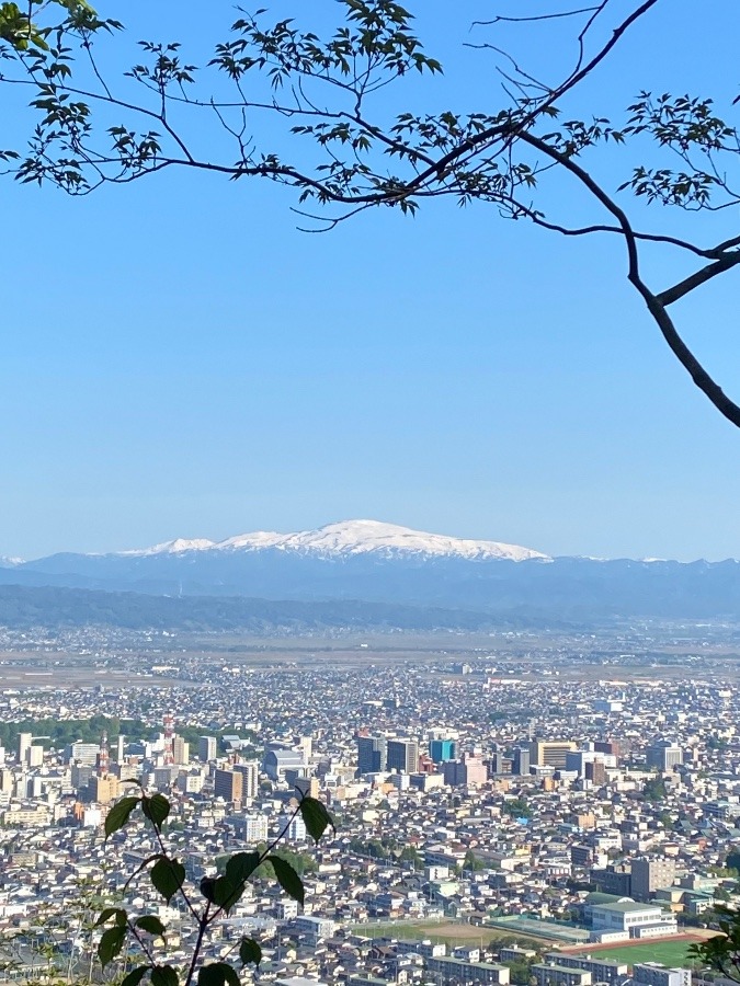 千歳山から見る月山①