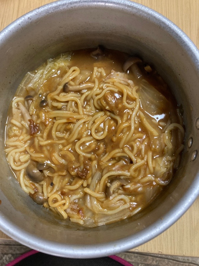 焼きそば入り野菜カレー❣️