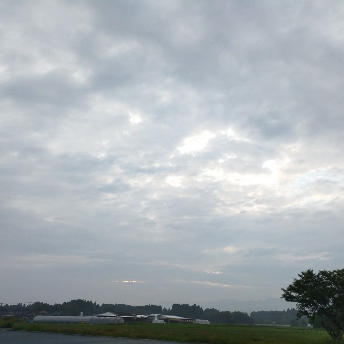 都城市（2022/5/9）　今朝は雲空です😅