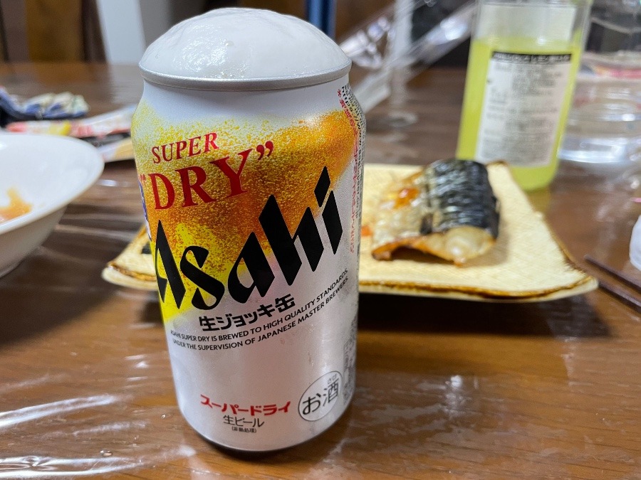 生ジョッキ缶で乾杯❗️