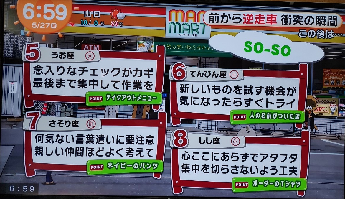 5/27今日の運勢うお座♓