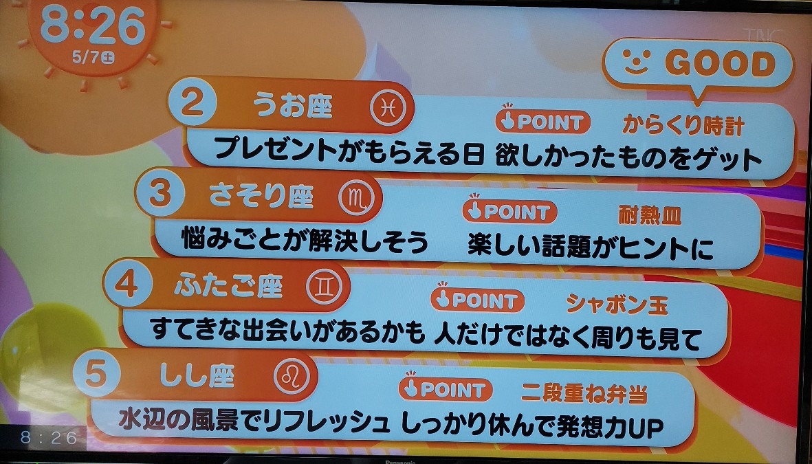 5/7今日の運勢うお座♓