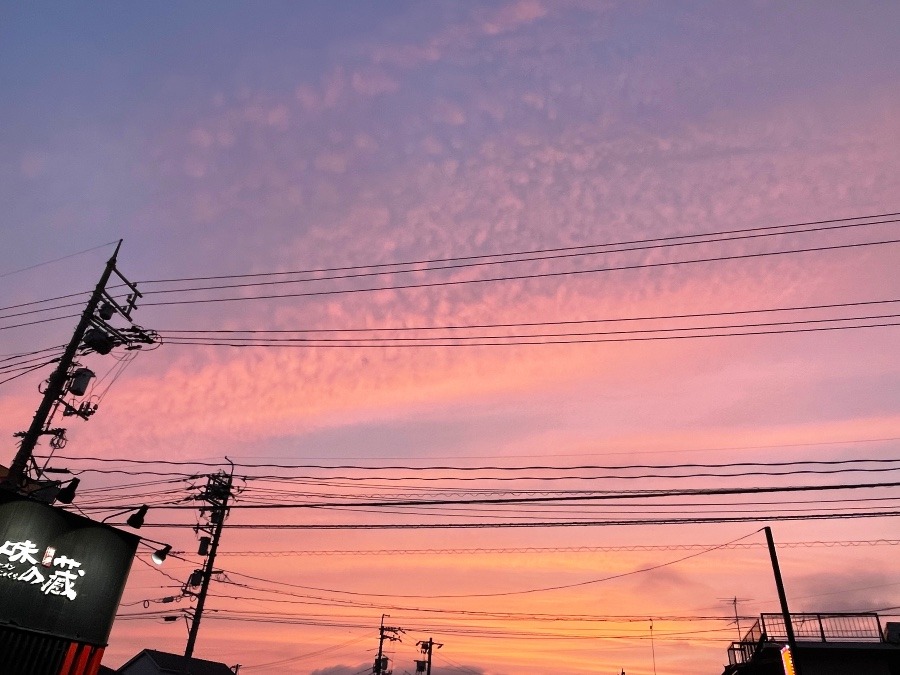 昨日の広島の夕やけ☺️