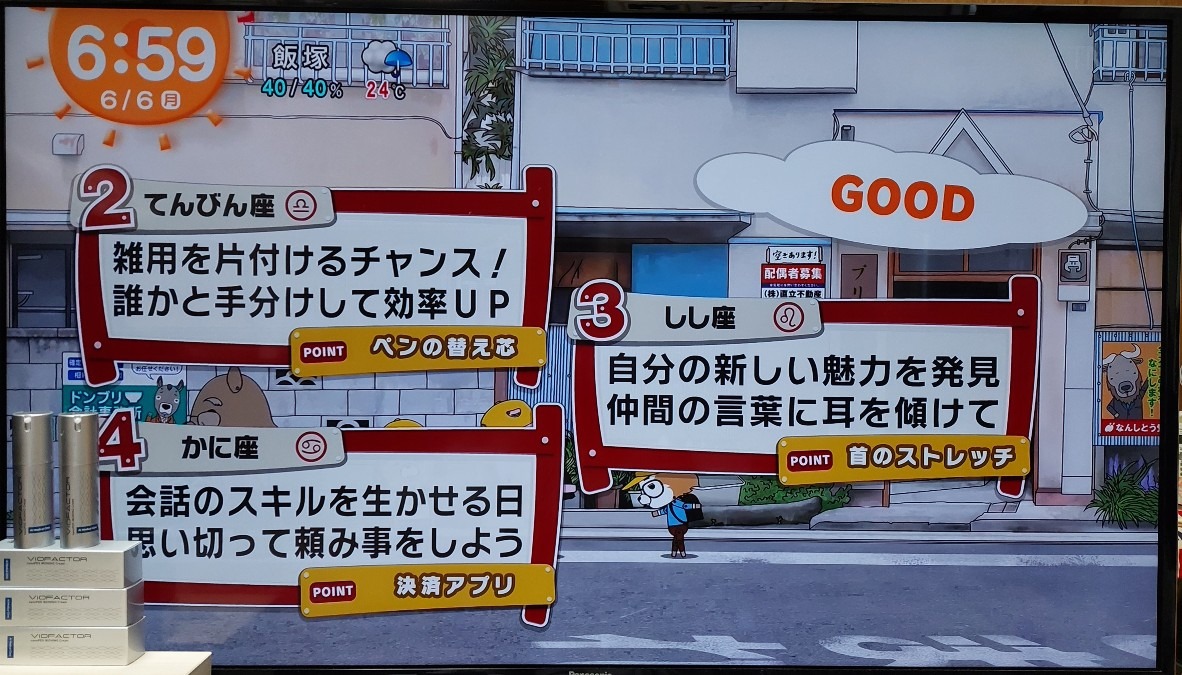 6/6今日の運勢2~4位