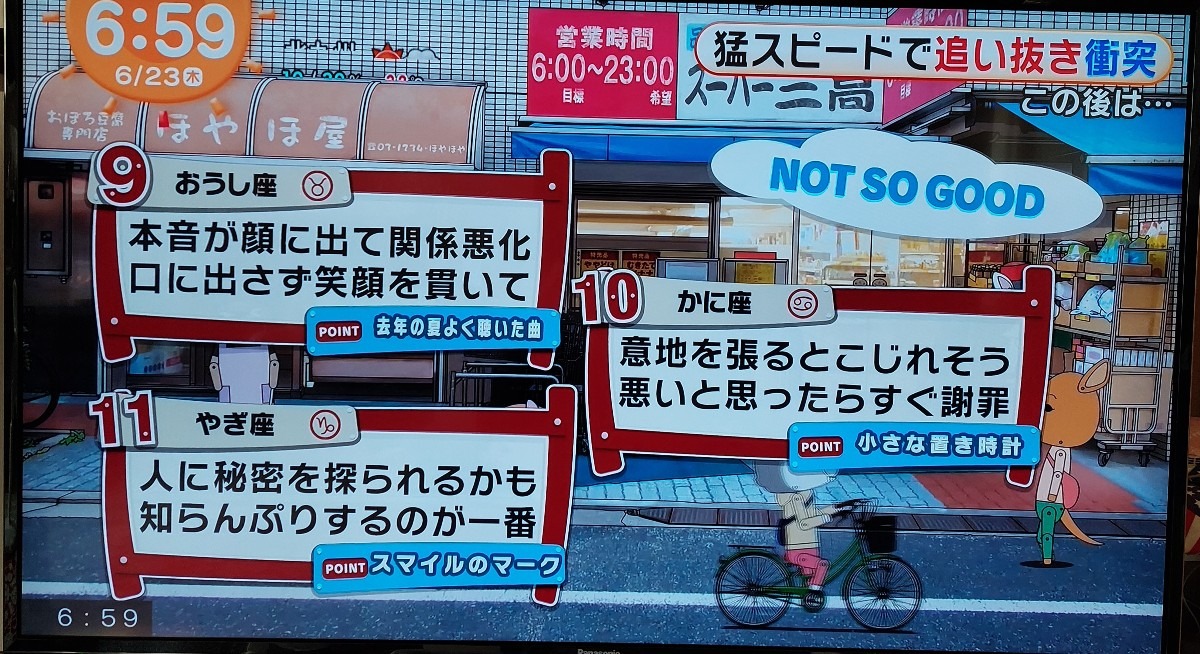 6/23今日の運勢9~11位