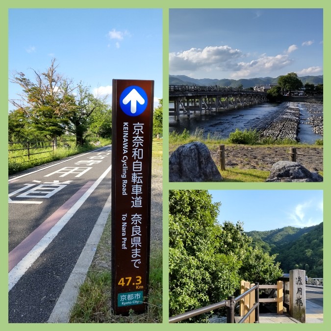 嵐山起点〜サイクリングロード🚵