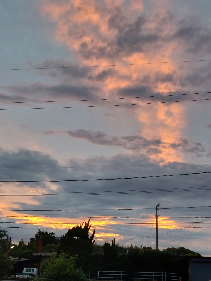 雨上がりの夕焼け